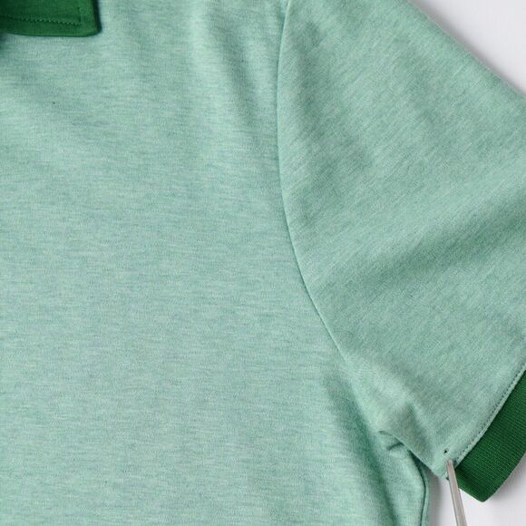 Banana Republic Mens L Slim Fit Polo Shirt Green Luxury Touch Short Sleeve *hole - Picture 7 of 9